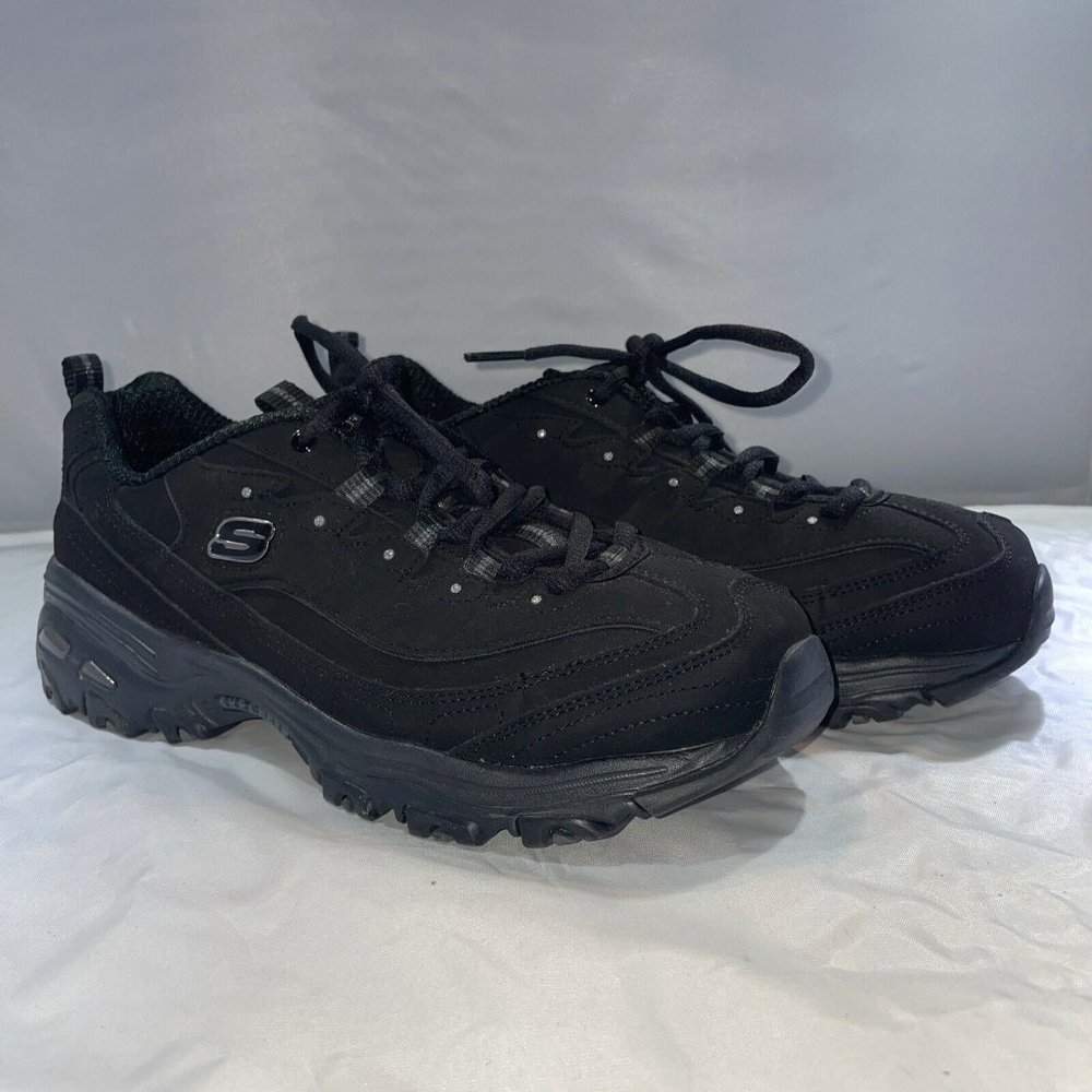 SKECHERS D'LITES PLAY ON WIDE FIT WOMEN'S SHOES 11949W/BBK SIZE 8.5